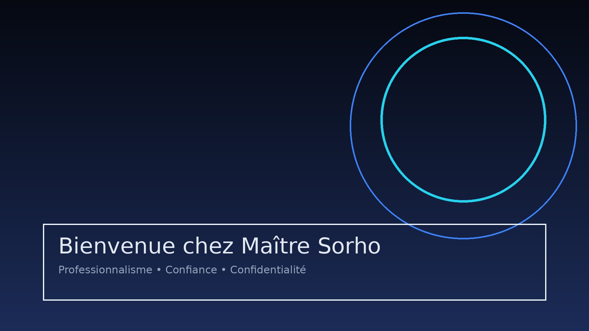 Bienvenue chez Maître Sorho